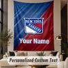 Custom Text Tapestry New York Rangers Print Wall Tapestry Indoor Living Room Wall Decor