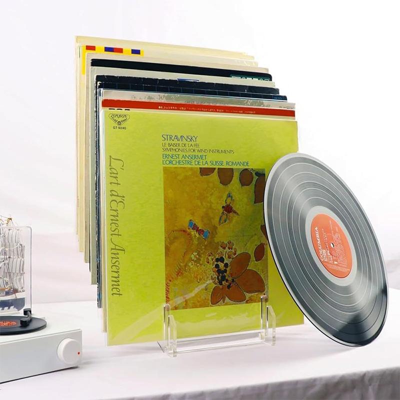 Clear Vinyl Record Holder Vinyl Record Storage Rack Versatile Vinyl Record Acrylic Display Rack Stand Storage For 12 Albums