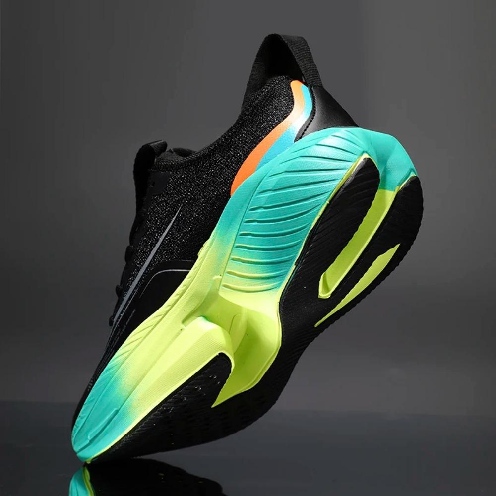 

Мужские кроссовки для бега из веганской кожи, повседневные спортивные кроссовки - экологичные тренировочные кроссовки для джоггинга, бесплатная доставка 44 чёрный