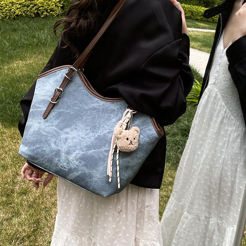 New Casual Tote Bag, High-end Shoulder Bag for Women, Retro Large-capacity Underarm Bag for Women