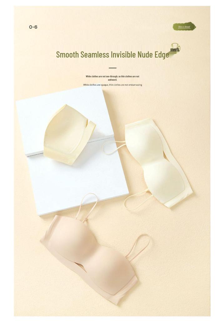 Breathable Non-Slip Seamless Strapless Women's Bandeau Bra