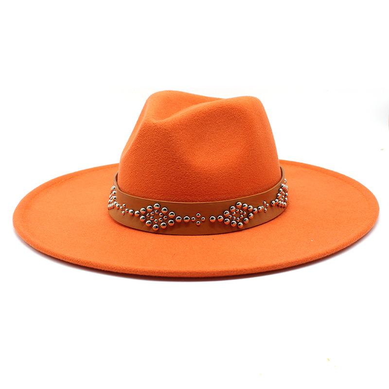 2022 Fedora Hat for Women Retro Wool Felt Jazz Hat 9.5CM Wide Brim Church Wedding Hat Street Fashion Black Dress Cap