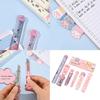 9 Pcs Cats Paws Stationery Set Eraser Correction Tape Pencil Case Class Reward Prizes Learning Gift Box for School