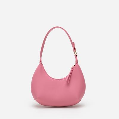 Gentle and Sweet Female Bag Niche Design Simple Underarm Female Bag Crescent Bag Solid Color Single Shoulder Hand Bag