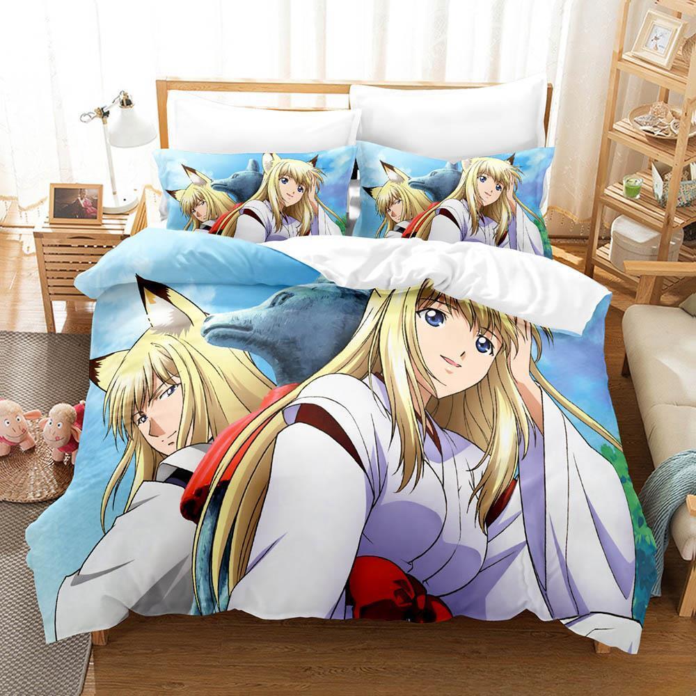 3D Printing Anime Kawaii Girls Kanokon Bedding Set Single Twin Full Queen King Size Bed Set Adult Kid Bedroom Duvet Cover Sets