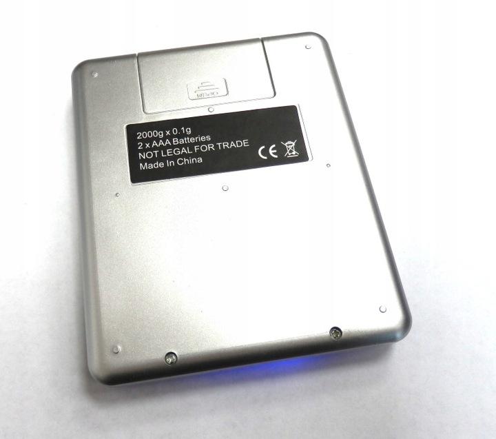 Waga Jubilerska Elektroniczna 0,1G/2000G Kuchenna