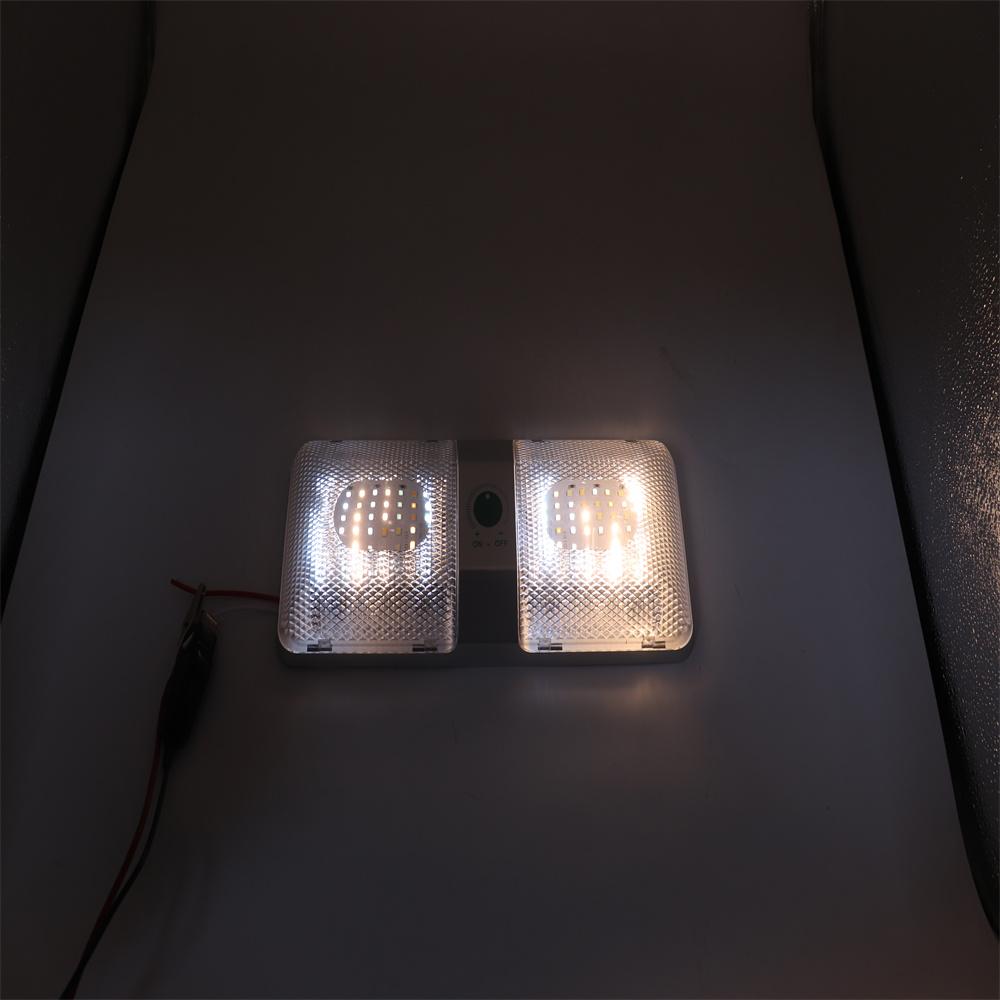 12V Interior 180 LED Ceiling Light for Boat Camper Trailer Caravan Double Light Infinitely Touch Dimmable