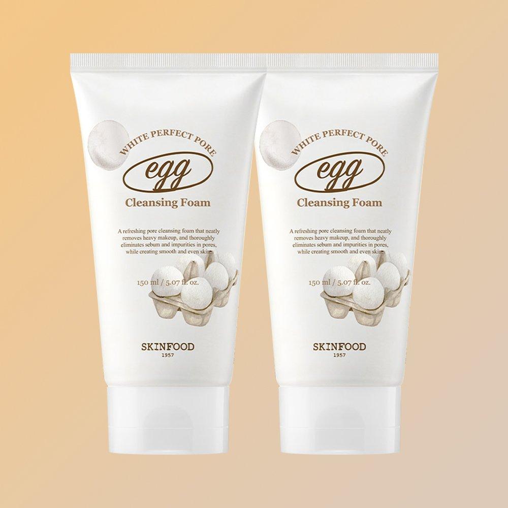 skinfood Egg White Perfect Pore Cleansing Foam 150ml x 2