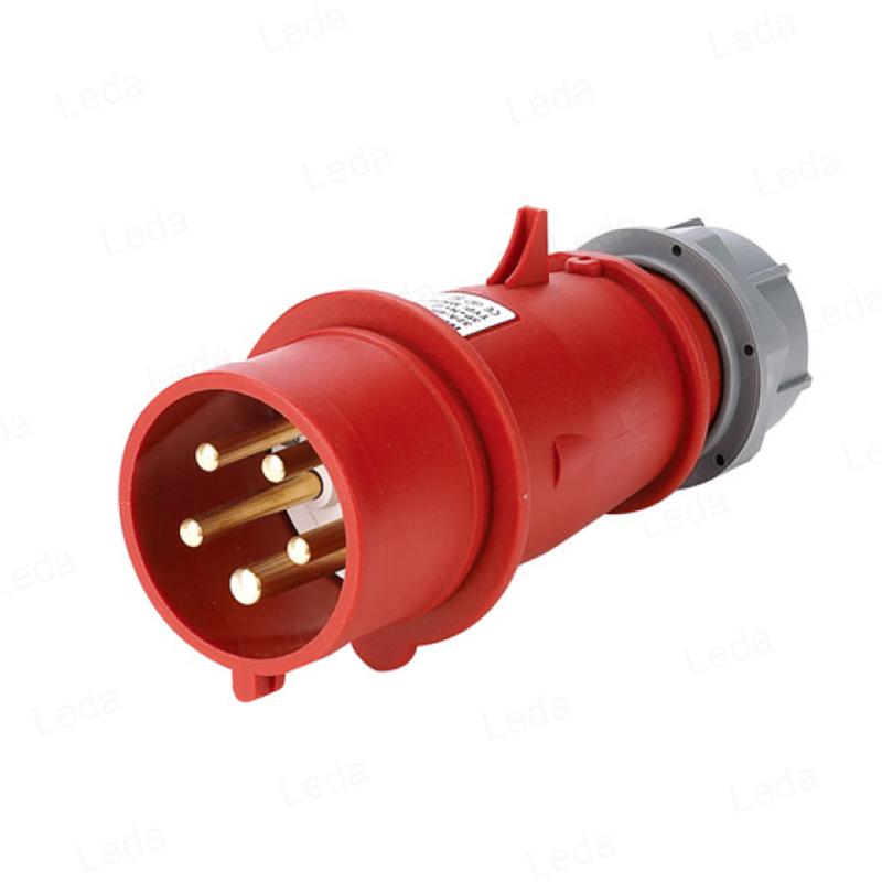 1pcs Industry Plug And Socket Connectors Surface And Concealed Installation 3 4 5 Hole Core 16 A 32A Waterproof Two Three-Phase