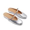 Spot second hair~ Grape mother studiolee 2025 new summer wear bag head inner height increase silver half slippers