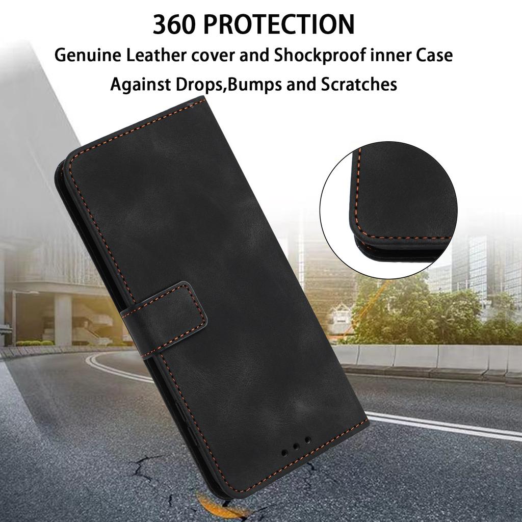 Wallet Case for Honor X6c 4G/X6b 4G/X6a 4G/X5b/X5b Plus Solid Color Leather Protective Phone Cover