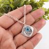 Swiss Blue Topaz Pendant Gemstone, 925 Solid Sterling Silver Pendant Jewelry, Handmade Pendant, Silver Jewelry For Gift