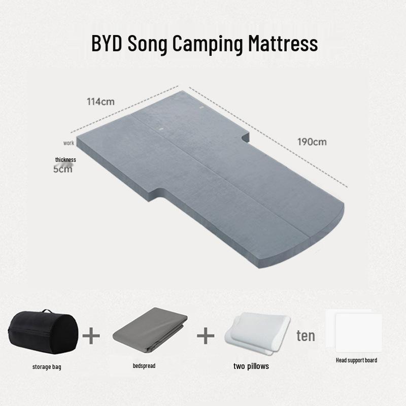 BYD Tang SUV Memory Foam Portable Car Mattress - Rear Travel Bed for Camping