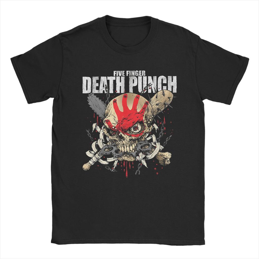 5FDP Five Finger Death Punch Graphic TShirt Cotton T Shirts For Unisex Harajuku Print Tshirt Short Sleeve Streetwear Top Tees