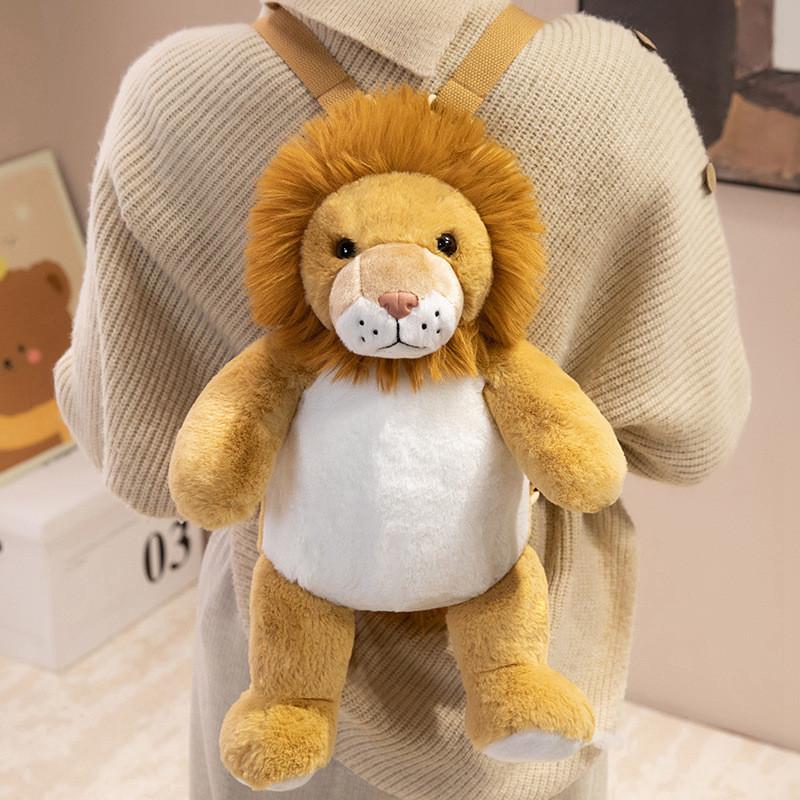 Nice  40Cm Lovely Plush Sloth Alpaca Lemur Elephant Backpack Toy Cute Animal Shoulders Bag Lions Rabbit Giraffe Nice Gift