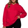 Women's Casual Loose Sports Drop Shoulder Sleeves Smooth Panel Hoodie Sweatshirt