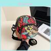 Boho Inspired Small Canvas Shoulder Bag With Zipper Closure For Urban Women