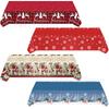 Spot Pe Christmas Party Snowflake Tablecloth Cartoon Gingerbread Winter Theme Disposable Tablecloth Decoration Atmosphere Layout