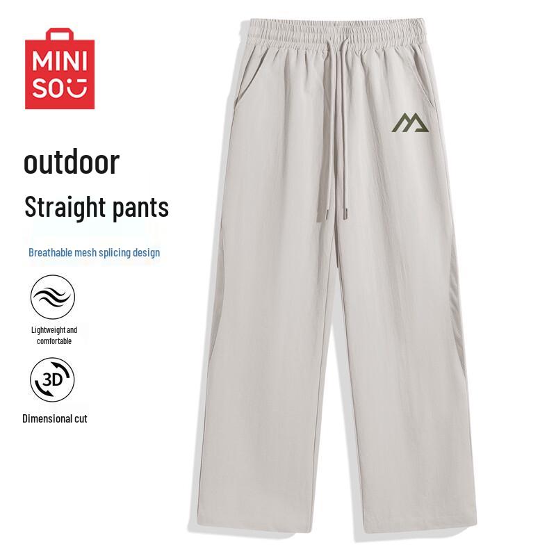 MINISO Men s Loose Fit Mesh Techwear Sports Pants 2XL