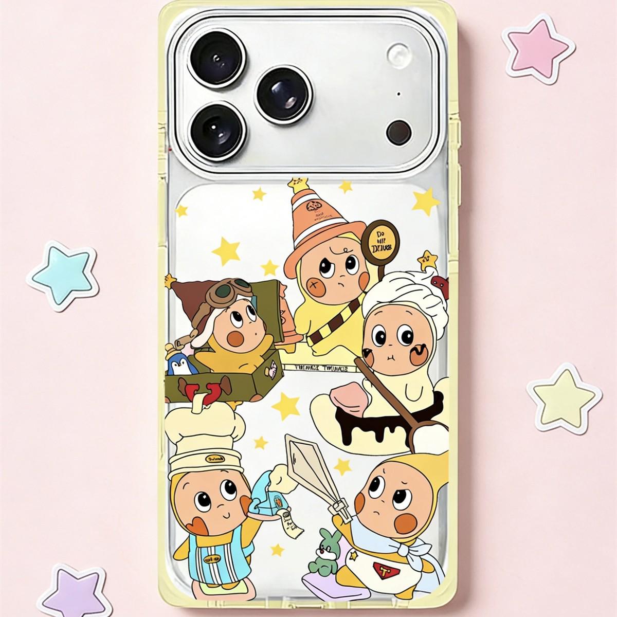 

Cartoon Crystal Star iPhone 15 Pro Max Anti-Fall Case 16Pro