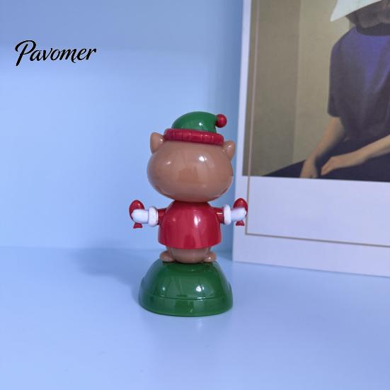 Festliche Auto-Innenraum-Accessoires Solarbetriebenes tanzendes Ornament, Kreative Armaturenbrett-Weihnachts-Cartoonfigur für den Weihnachtsmann Auto-Dekoration,
