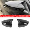 For Volkswagen VW Polo MK5 2014-2017 Rearview Side Mirror Cover Sticker Wing Cap Exterior Door Rear View Case Trim Carbon Fiber