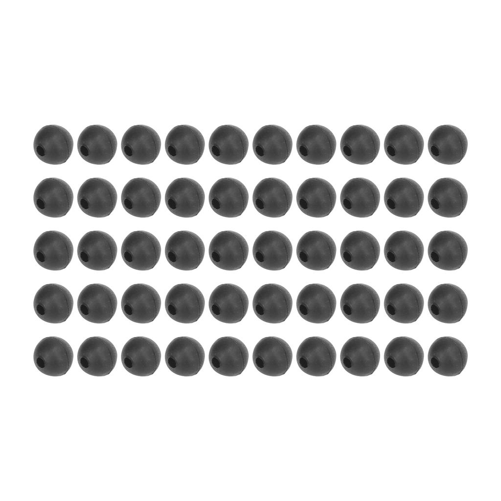 50pcs Carp Fishing Beads Diameter 6mm Soft Carp Fishing Rig Beads Carp Fishing AccessoriesBlack