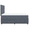Vidaxl Letto Continentale Con Materasso, Grigio Scuro, 160X200Cm Velluto
