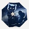 1pc Night Space Cat Automatic Folding Umbrella Portable Collapsible Umbrella for All Seasons, 8-Rib Durable Construction006