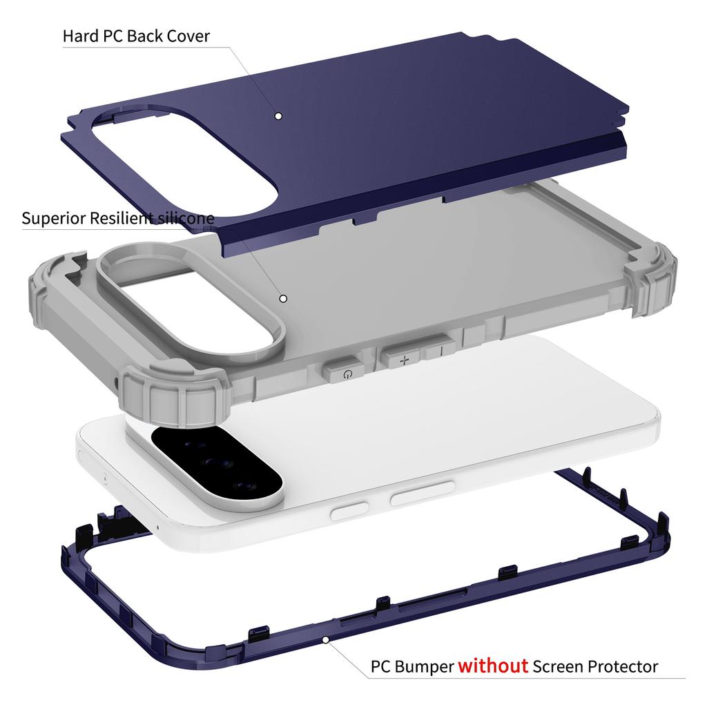 For Google Pixel 10/10 Pro Case Shockproof PC+TPU Phone Back Cover