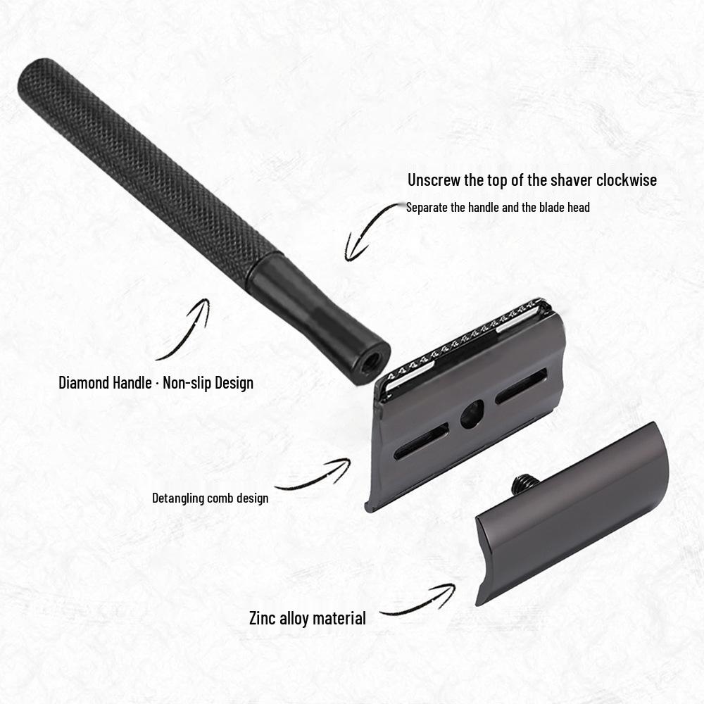 Retro Fully Enclosed Metal Manual Razor - Classic Shaver