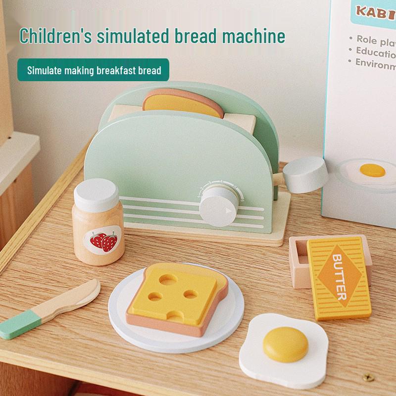 Kids' Wooden Coffee Maker & Mixer: Pretend Kitchen Playset for Early Learning & Role-Playing