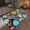 3D Pebble Stone Doormat - Realistic River Rock Floor Mat, Bathroom Entry Rug, Non-Slip, Multiple Sizes