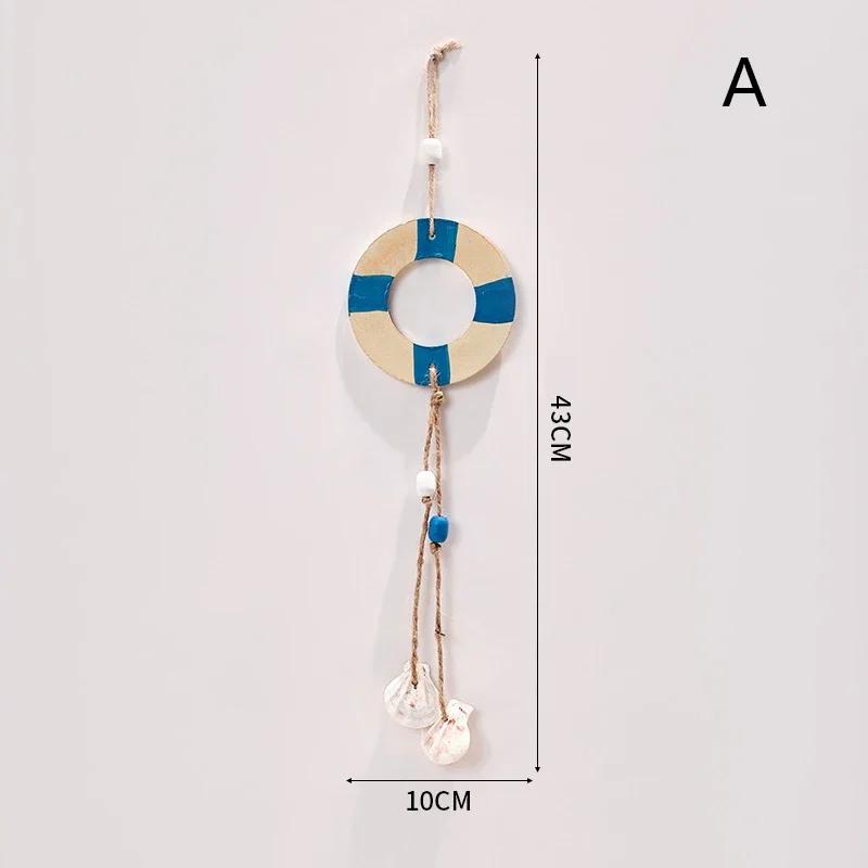 

Mediterranean Style Decorative Pendant Home Background Wall Mounted Lighthouse Sailboat Wooden Crafts