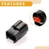 2 Pin VVT Boost Solenoid Valve Connector Plug - Car Female Wire Terminal Connector - for Suzuki Plastic Black - 1 Set