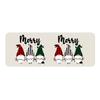 Christmas Kitchen Anti-slip Mat Carpet Flannel Doormat One-piece Set