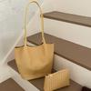 Large-capacity Premium Style Tote Bag, Casual and Laid-back Single-shoulder Bucket Bag