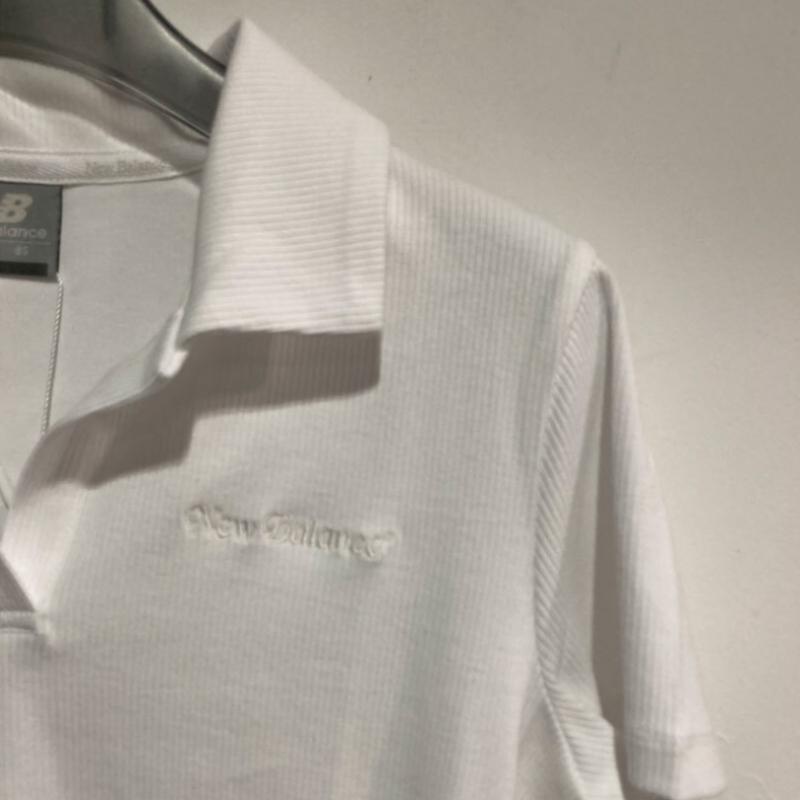 NeW Balance W Summer Ribbed Collar Short Sleeve Tee nbnff2W512 White
