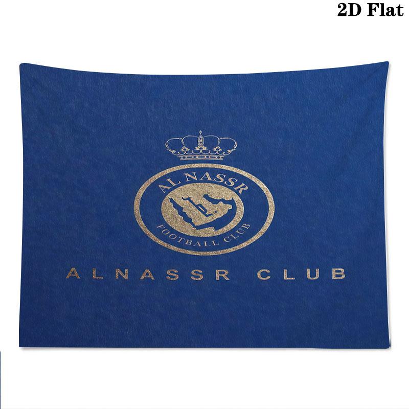 Al-Nassr FC Wandteppich Ästhetischer Wandbehang Bedruckter Stoffdecke Dekorative Wandteppiche für Schlafzimmer Wohnzimmer Heimdekoration