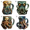 Cthulhu-Inspired Octopus Beer Mug Medieval Pirate Viking Tankard 3D Dragon Collector Cup for Bar Home Decor Unique