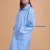 Antistatic Dustproof Long Sleeve Cleanroom Coat - Protective Workwear in White/Blue