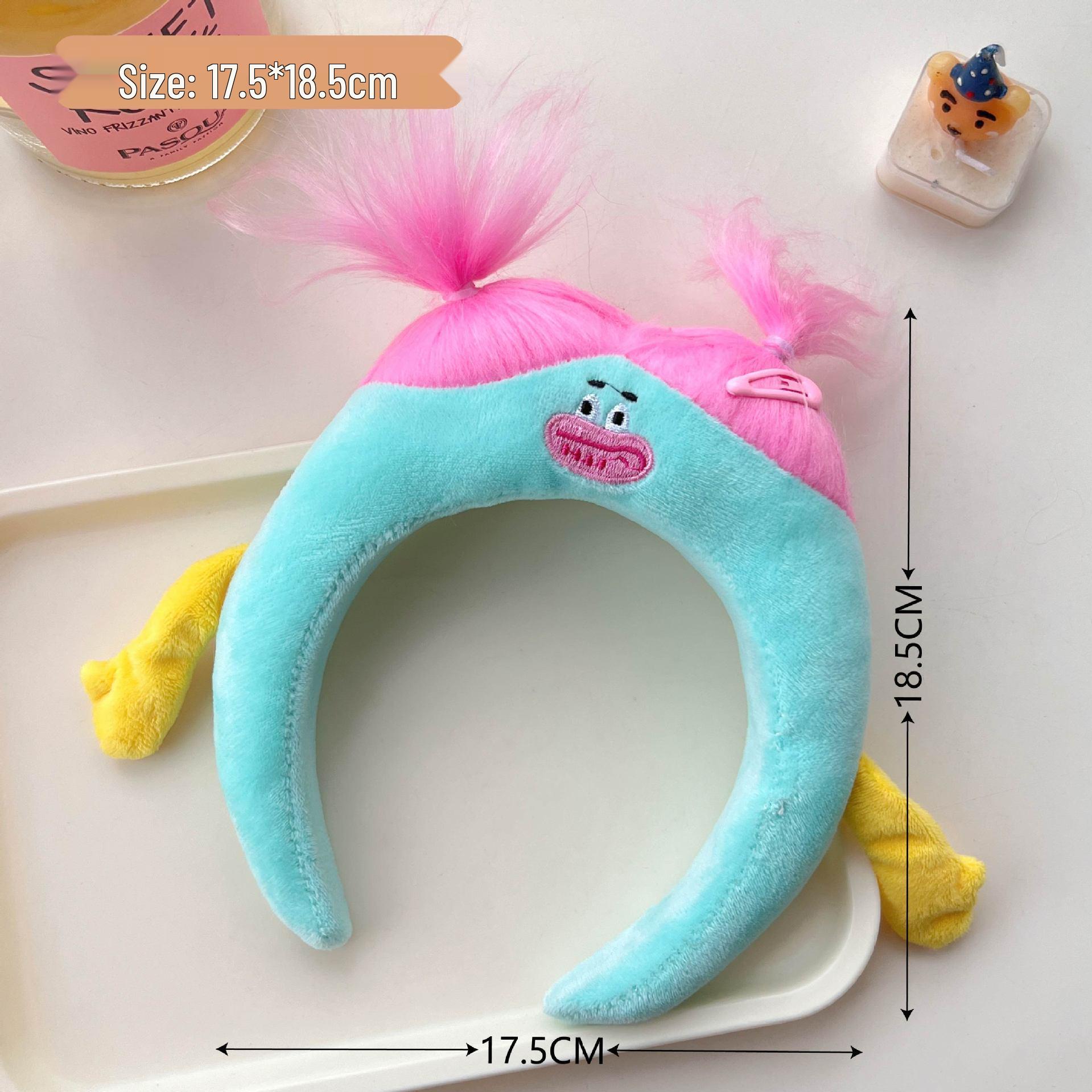 

Adorable Ugly Doll Plush Hairband for Makeup and Skincare циан