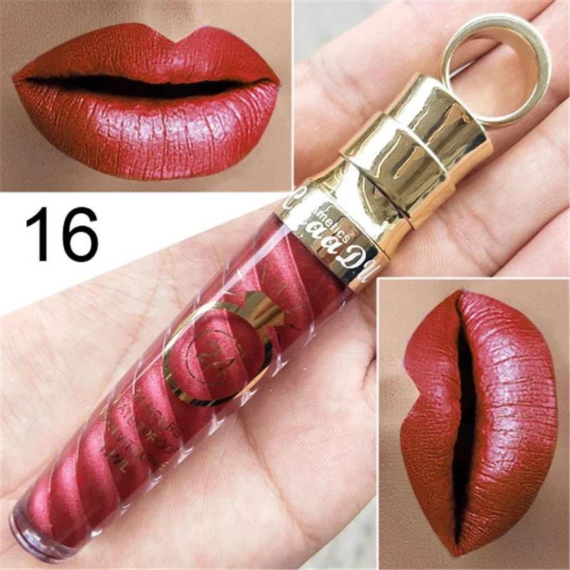 !!Make-up Lippen Mat Vloeibare Lippenstift Waterdicht Langhoudend Sexy Pigment Nude Glitters Lipgloss Schoonheid Rode Lip Tint
