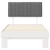 Bed Frame with Padded Headboard Light Grey 100 x 200 cm
