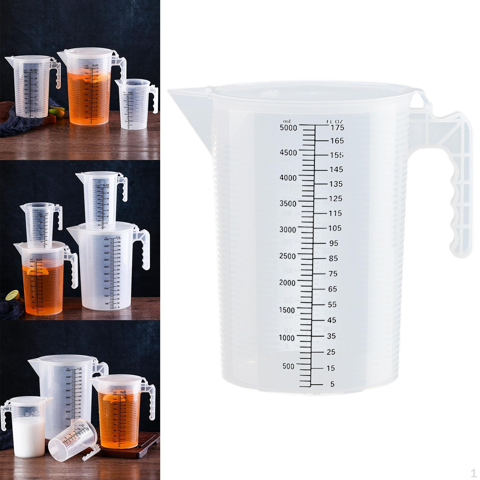 

Бытовая мерная чашка со шкалой, контейнер для жидкости, кувшин для воды, кухонные аксессуары 5L