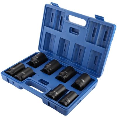 8 Stück 3/4 Zoll Langlebiges Tiefes Impact-Steckschlüsselsatz 24-38 mm