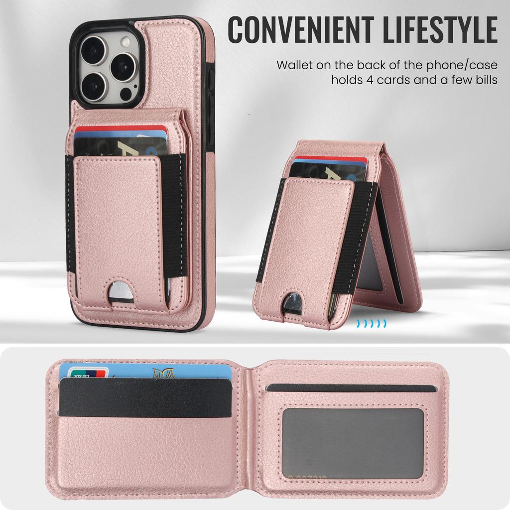 2-in-1 Detachable Card Leather Case for iPhone 16 Pro Max 17 Air 16 Pro 15 Plus 14 13 12 Wireless Charging Magnetic Wallet Cover