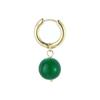 Lady Green Bead Fashion Design Korean Jewelry Accessories Zinc Zinc Alloy Ear Buckle Women Hoop Earrings