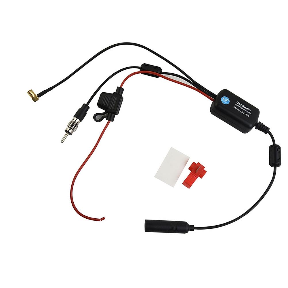 For Cars Boats Car Radio FM Antenna Splitter DAB AM FM Radio Signal AMP Booster