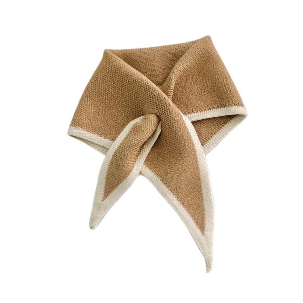 Triangle Cross Scarves Windproof False Collar Sweet Cross Neckerchief  Girl
